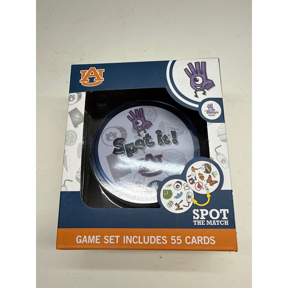 Auburn University Spot It! Card Game MasterPieces NCAA Tigers Collectible Tin